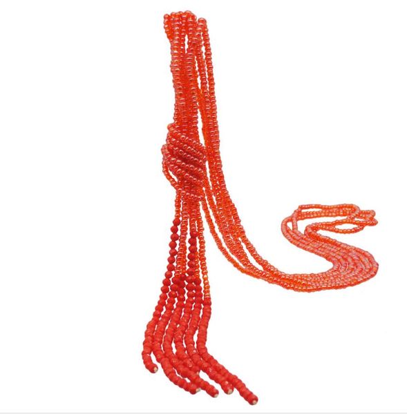 nine style women's long tassel crystal sweater chain bohemia color beaded multi-layer rice bead necklace hand catenary, Silver
nine style women's long tassel crystal sweater chain bohemia color beaded multi-layer rice bead necklace hand catenary, Silver