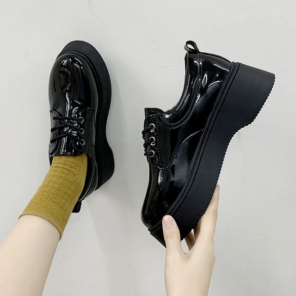 retro woman shoes casual female sneakers round toe 2019 fashion women's flats british style oxfords all-match clogs platform, Black
retro woman shoes casual female sneakers round toe 2019 fashion women's flats british style oxfords all-match clogs platform, Black
