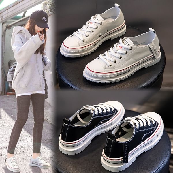 spring 2020 women's shoes new leather small white shoes woma flat shallow casual single fashion platform sneakers students, Black
spring 2020 women's shoes new leather small white shoes woma flat shallow casual single fashion platform sneakers students, Black