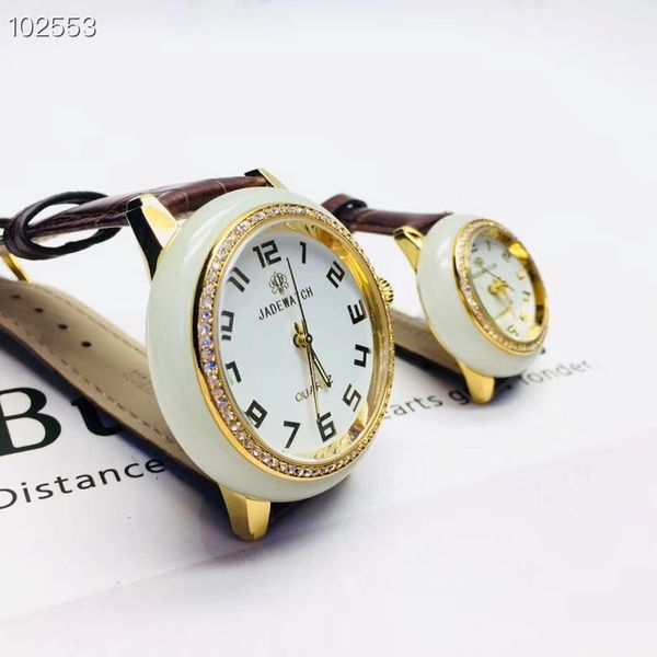 

new jade couple watch women clock jade men's watches jades machinery automatic hollow creative personality luxury ms watches, Slivery;brown