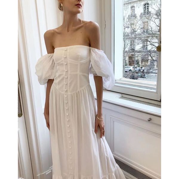 white maxi dresses women 2020 summer new cotton + silk elegant dresses vacation beach party puff sleeves dress, Black;gray
white maxi dresses women 2020 summer new cotton + silk elegant dresses vacation beach party puff sleeves dress, Black;gray
