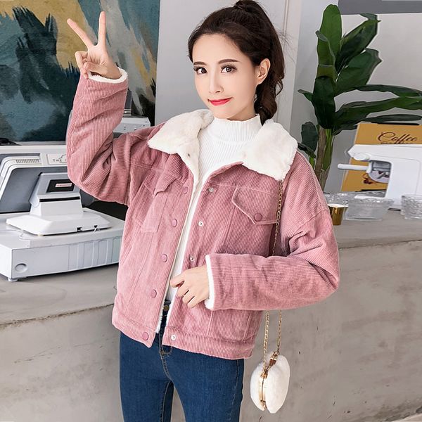 new women winter thick winter lambswool jackets woman loose corduroy jacket coat ladies cute outerwear coat warm parka female, Black;brown
new women winter thick winter lambswool jackets woman loose corduroy jacket coat ladies cute outerwear coat warm parka female, Black;brown