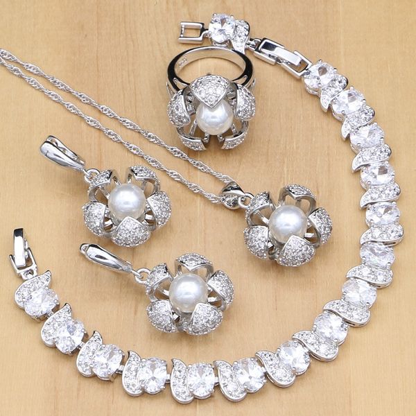 flowers 925 silver bridal jewelry sets white cz with pearls beads for women wedding earrings/pendant/ring/bracelet/necklace sets, Slivery;golden
flowers 925 silver bridal jewelry sets white cz with pearls beads for women wedding earrings/pendant/ring/bracelet/necklace sets, Slivery;golden