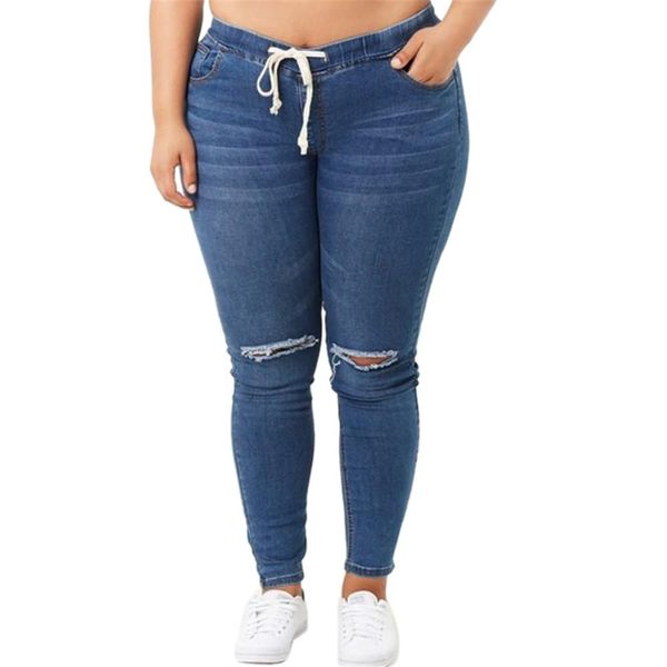 women's stretch jeans female high waist plus size 5xl jeans lace up ripped hole pants slim pencil trousers light blue dark blue
women's stretch jeans female high waist plus size 5xl jeans lace up ripped hole pants slim pencil trousers light blue dark blue
