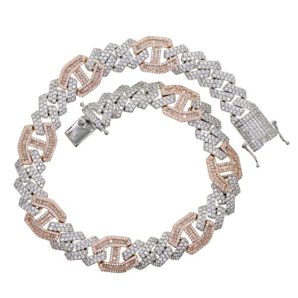 two tone 15mm bling 5a cz cuban link chain choker necklace iced out bling hip hop big chunky women men cuban chain necklaces, Silver
two tone 15mm bling 5a cz cuban link chain choker necklace iced out bling hip hop big chunky women men cuban chain necklaces, Silver