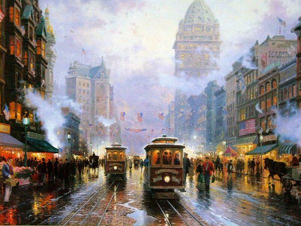 thomas kinkade san francisco market street home decor handpainted &hd print oil painting on canvas wall art canvas pictures 200126
thomas kinkade san francisco market street home decor handpainted &hd print oil painting on canvas wall art canvas pictures 200126