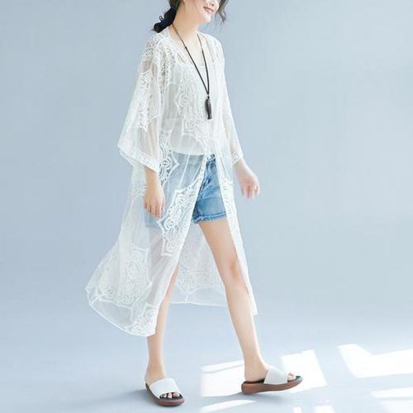 new 2019 women lace jacket oversize summer three quarter sleeve solid loose open stitch korean ladies casual long cardigan coat, Black;brown
new 2019 women lace jacket oversize summer three quarter sleeve solid loose open stitch korean ladies casual long cardigan coat, Black;brown