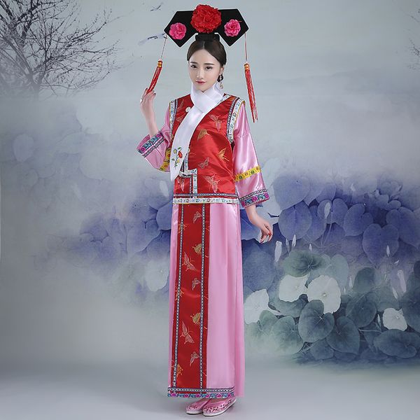 6 styles bust size 100cm china qing dynasty princess manchu court costume flag head women's royal clothes manchu cour costume, Red
6 styles bust size 100cm china qing dynasty princess manchu court costume flag head women's royal clothes manchu cour costume, Red