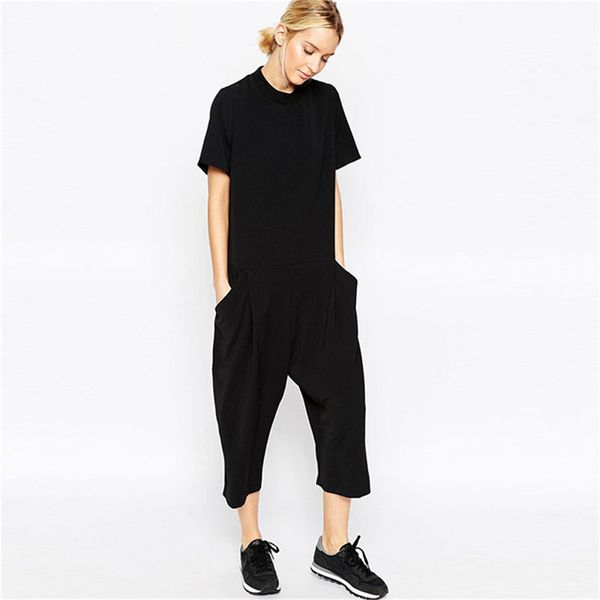 summer black rompers womens jumpsuit elegant side pocket loose-fitting combinaison femme romper overalls jumpsuit for women, Black;white
summer black rompers womens jumpsuit elegant side pocket loose-fitting combinaison femme romper overalls jumpsuit for women, Black;white