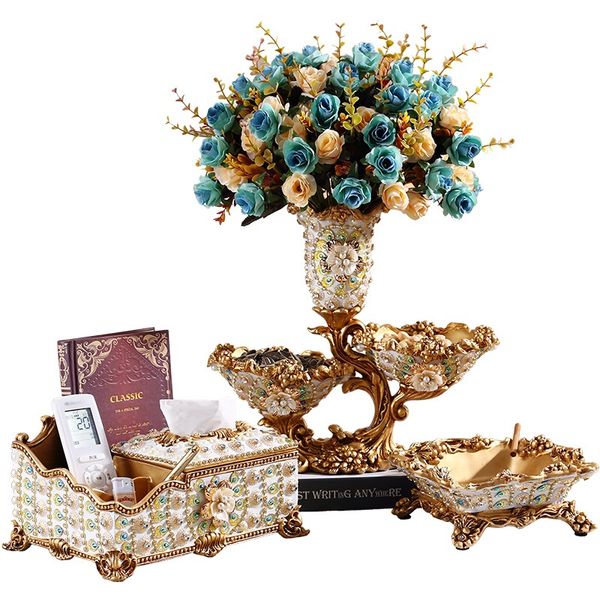 luxurious living room coffee table practical accessories creative vase tissue box fruit plate
luxurious living room coffee table practical accessories creative vase tissue box fruit plate