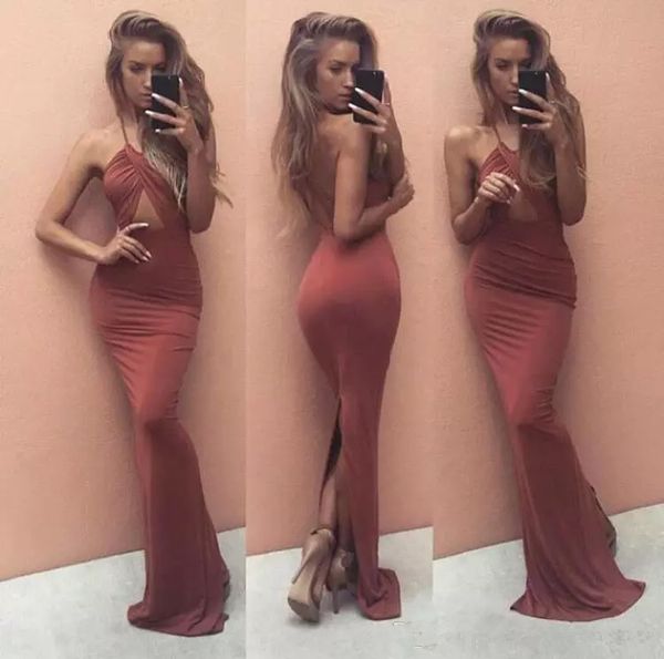 2019 halter slim mermaid prom dresses backless formal long special occasion party evening wear night club maxi dresses simple, Black
2019 halter slim mermaid prom dresses backless formal long special occasion party evening wear night club maxi dresses simple, Black