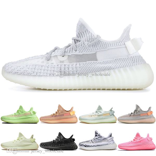 

discount kanye west clay v2 static reflective gid glow in the dark mens running shoes hyperspace true form women men sport designer sneakers