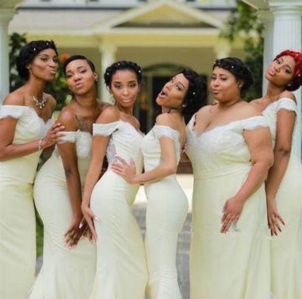 off shoulder lace appliques slim mermaid long bridesmaids dresses 2021 formal women spring honor of maid vestidos de bridesmaids gowns, White;pink
off shoulder lace appliques slim mermaid long bridesmaids dresses 2021 formal women spring honor of maid vestidos de bridesmaids gowns, White;pink