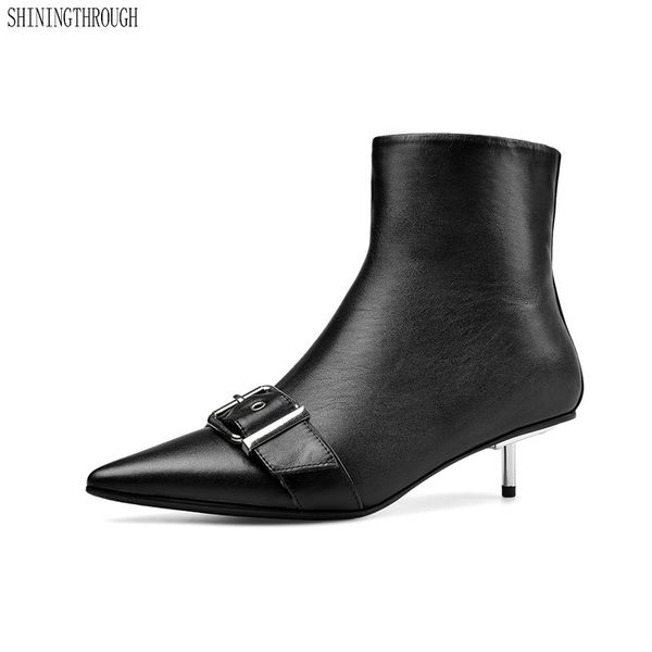 new genuine leather autumn winter ankle boots high heels party prom wedding shoes woman pumps dancing shoes, Black
new genuine leather autumn winter ankle boots high heels party prom wedding shoes woman pumps dancing shoes, Black