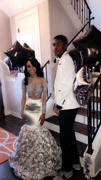 2019 africa black girl handmade flower mermaid prom dresses long formal evening party gowns celebrity pageant dress, Black;red
2019 africa black girl handmade flower mermaid prom dresses long formal evening party gowns celebrity pageant dress, Black;red