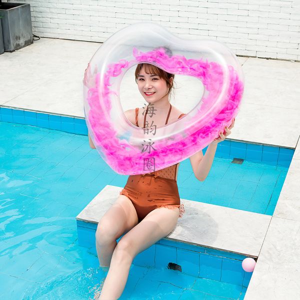 new style online celebrity ins heart swim ring fully transparent couples heart hydrosphere yu mao quan sequin swimming tube rhin, Red;blue
new style online celebrity ins heart swim ring fully transparent couples heart hydrosphere yu mao quan sequin swimming tube rhin, Red;blue