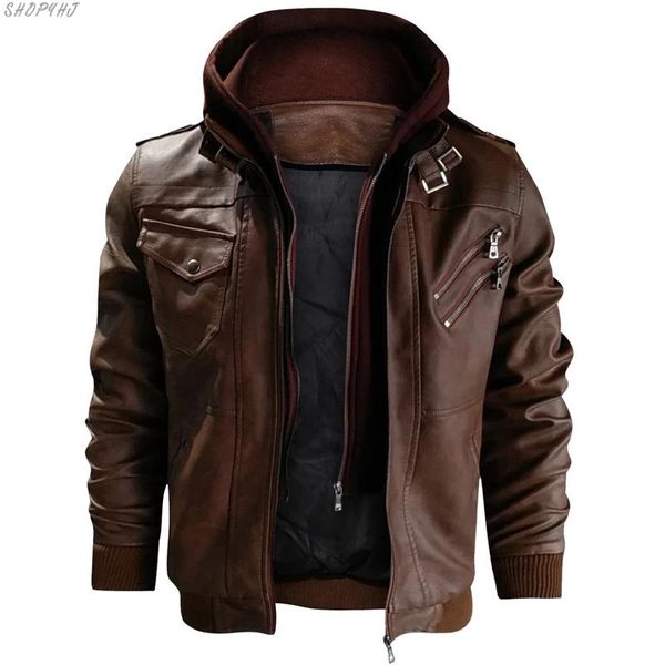 windbreaker hooded pu jacket male outwear waterproof jackets and coats for men mens warm jacket winter motorcycle leather, Black;brown
windbreaker hooded pu jacket male outwear waterproof jackets and coats for men mens warm jacket winter motorcycle leather, Black;brown