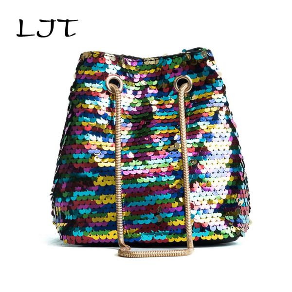 ljt woman handbag 2018 colorful sequined bucket bag snake bone chain fashion shoulder messenger bag portable casual bolsa femina
ljt woman handbag 2018 colorful sequined bucket bag snake bone chain fashion shoulder messenger bag portable casual bolsa femina