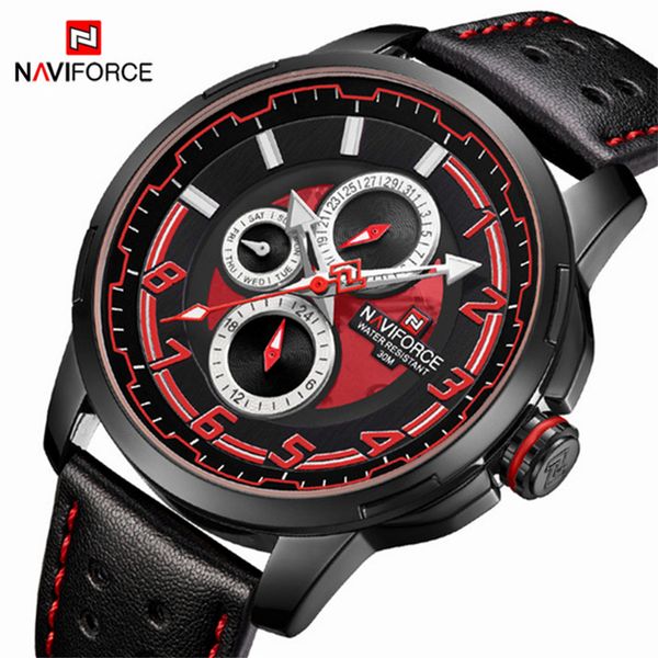 naviforce mens sports watches militray date week sport quartz men watch waterproof leather male wrist watches relogio masculino, Slivery;brown
naviforce mens sports watches militray date week sport quartz men watch waterproof leather male wrist watches relogio masculino, Slivery;brown
