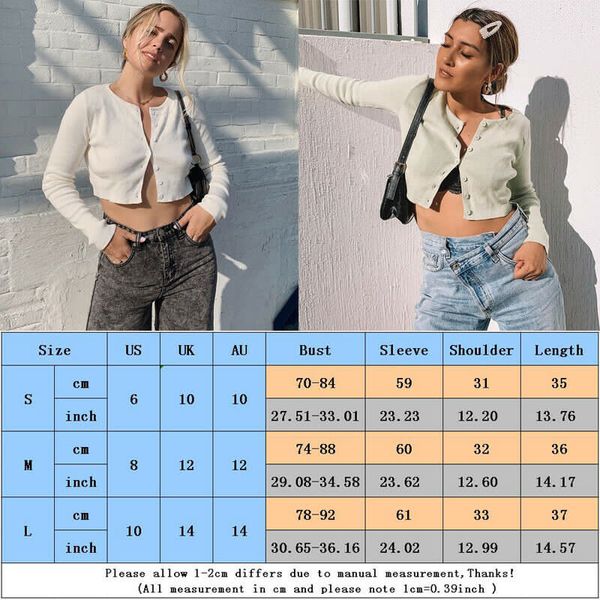meihuida summer autumn women korean fashion long sleeve open front button up knitting cardigan crop short sweaters, White
meihuida summer autumn women korean fashion long sleeve open front button up knitting cardigan crop short sweaters, White
