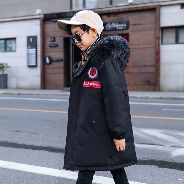 30 degree thick warm down jackets winter boys duck down coats children natural fur long outerwear kids hooded clothes 4-13 year, Blue;gray
30 degree thick warm down jackets winter boys duck down coats children natural fur long outerwear kids hooded clothes 4-13 year, Blue;gray