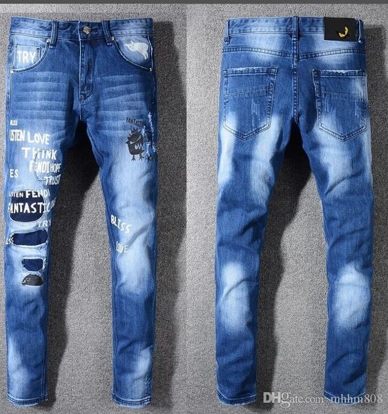 men's ripped jeans 4-color stretch ripped skinny jeans destroy the recording of the slim cut jeans ooa684526, Blue
men's ripped jeans 4-color stretch ripped skinny jeans destroy the recording of the slim cut jeans ooa684526, Blue