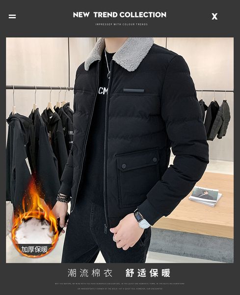 2019 winter men thick coats stand collar men's cotton coats with pockets zipper frontfly 2 color j9530-1838-g, Black
2019 winter men thick coats stand collar men's cotton coats with pockets zipper frontfly 2 color j9530-1838-g, Black