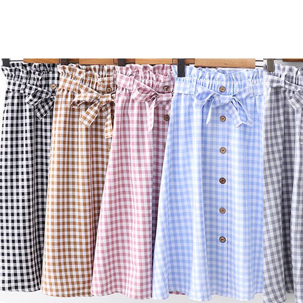 fashsiualy summer skirts women's elastic high waist midi skirt loose button plaid skirt elegant female lady skirts beach holiday, Black
fashsiualy summer skirts women's elastic high waist midi skirt loose button plaid skirt elegant female lady skirts beach holiday, Black