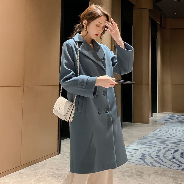 women's wool & blends 2021 autumn winter women long high street coat coats fashion blue jacket elegant jackets blend top, Black
women's wool & blends 2021 autumn winter women long high street coat coats fashion blue jacket elegant jackets blend top, Black