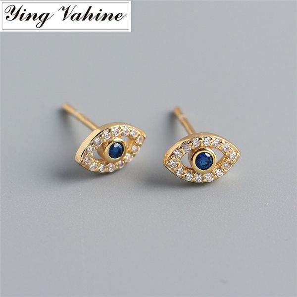 ying vahine new arrival evil eyes earring 100% 925 sterling silver mini zircons blue eyes stud earrings for women, Golden;silver
ying vahine new arrival evil eyes earring 100% 925 sterling silver mini zircons blue eyes stud earrings for women, Golden;silver