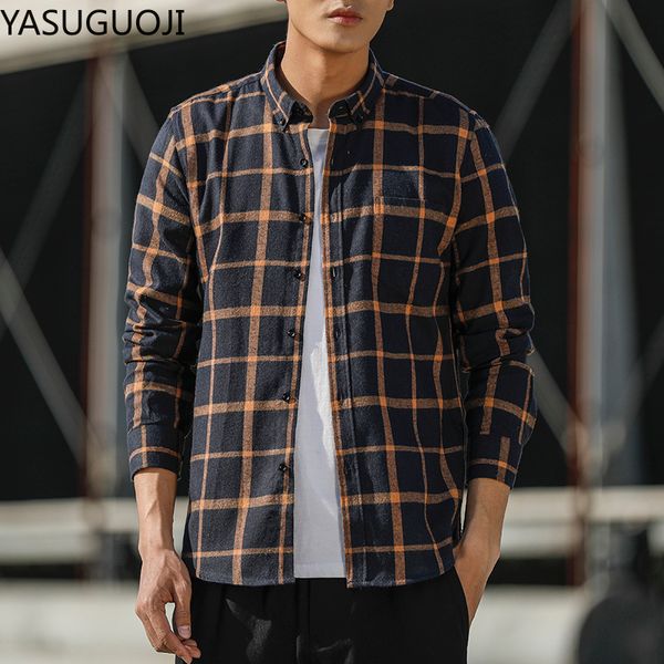 yasuguoji casual flannel plaid shirt men long sleeves 2020 new spring autumn shirts plus asian size slim fit vintage men shirt, White;black
yasuguoji casual flannel plaid shirt men long sleeves 2020 new spring autumn shirts plus asian size slim fit vintage men shirt, White;black