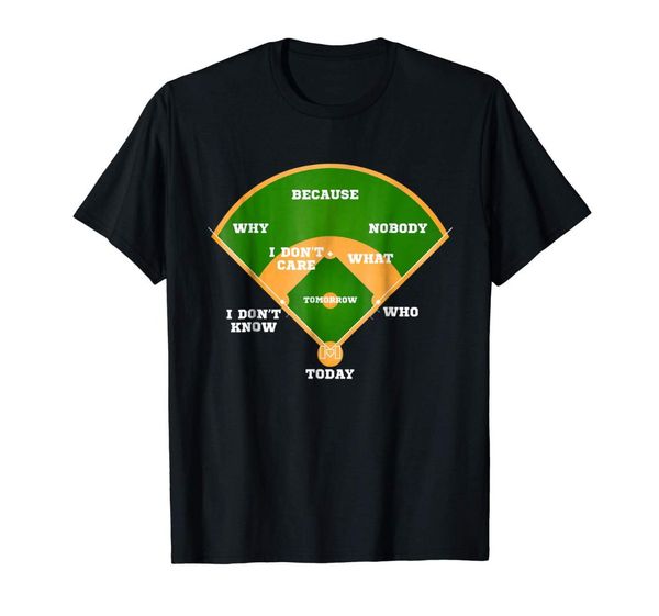 2019 fashion men t shirt who s on first baseball diamond fielding card t shirt, White;black
2019 fashion men t shirt who s on first baseball diamond fielding card t shirt, White;black