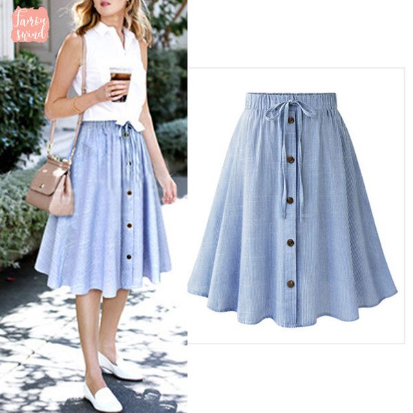 new 2019 women skirt flared stripe single breasted lace casual high waist plain skater women sundress drop shipping, Black
new 2019 women skirt flared stripe single breasted lace casual high waist plain skater women sundress drop shipping, Black