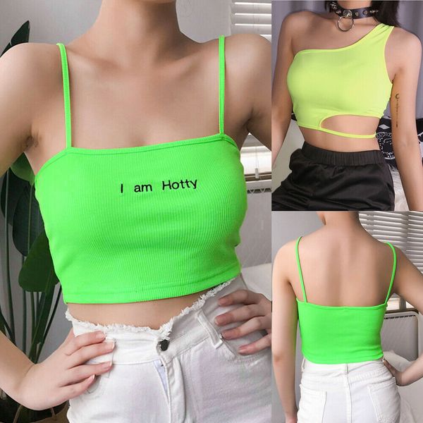 hirigin spaghetti straps neon green patchwork camis 2019 summer women fashion club party streetwear female crop top, White
hirigin spaghetti straps neon green patchwork camis 2019 summer women fashion club party streetwear female crop top, White