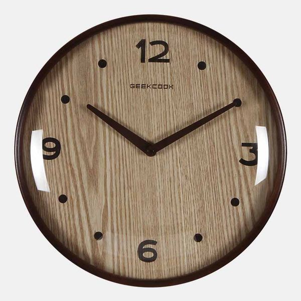chinese solid wood wall clock mute living room office classical clock table retro chinese style round hanging table