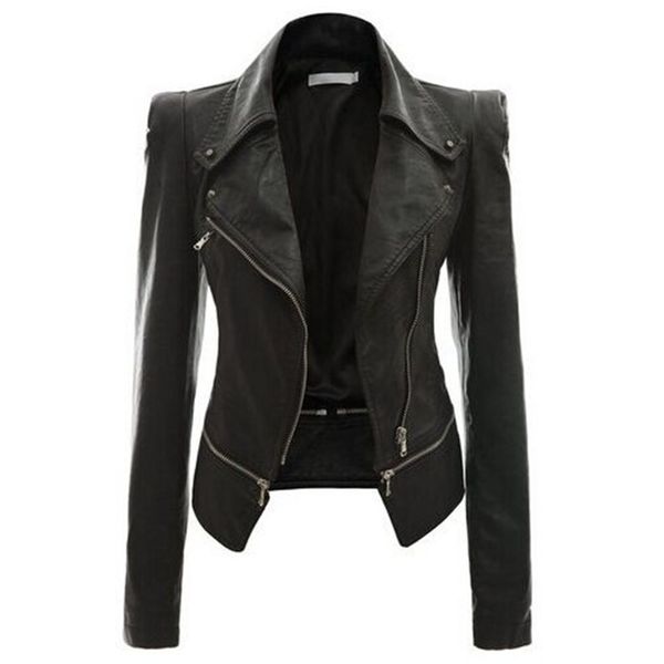 xxxxl women's faux leather jacket plus size loose coat autumn winter motorcycle jacket woman slim outwear, Black
xxxxl women's faux leather jacket plus size loose coat autumn winter motorcycle jacket woman slim outwear, Black