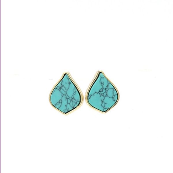 wholesale 10 pairs trendy gold plated water drop green turquoise stone stud earrings for women charm jewelry, Golden;silver
wholesale 10 pairs trendy gold plated water drop green turquoise stone stud earrings for women charm jewelry, Golden;silver
