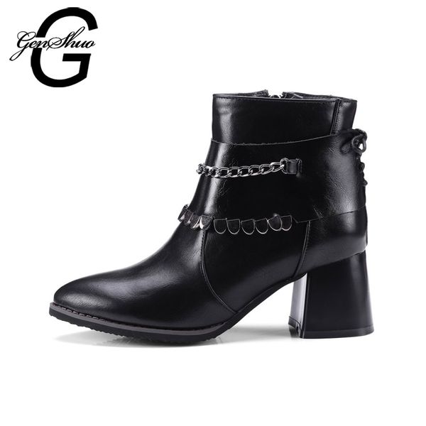 genshuo winter boots woman shoes non slip rubber sole metal chain women ankle boots black short plush motorcycle
genshuo winter boots woman shoes non slip rubber sole metal chain women ankle boots black short plush motorcycle