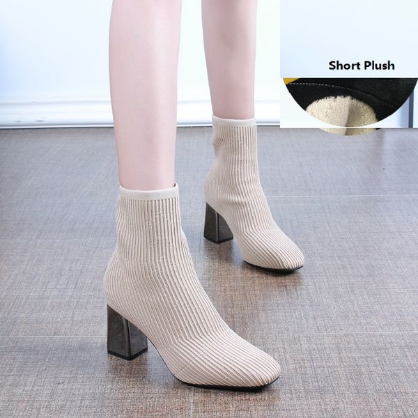 spring autumn korean style slim women square toe short boots ladies thick high heels slip-on booties lady lazy shoes 191128, Black
spring autumn korean style slim women square toe short boots ladies thick high heels slip-on booties lady lazy shoes 191128, Black