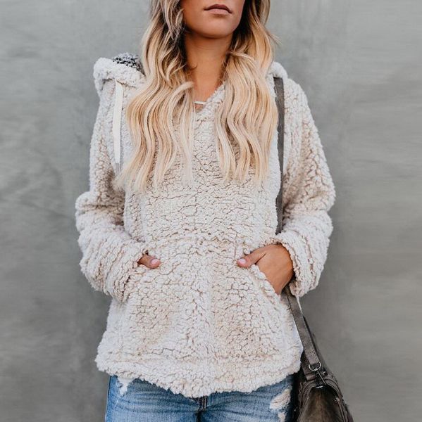 women sherpa sweater fleece pullover cashmere causal sweatshirts outwear hooded autumn winter keep warm long sleeve clothes c91106, White
women sherpa sweater fleece pullover cashmere causal sweatshirts outwear hooded autumn winter keep warm long sleeve clothes c91106, White