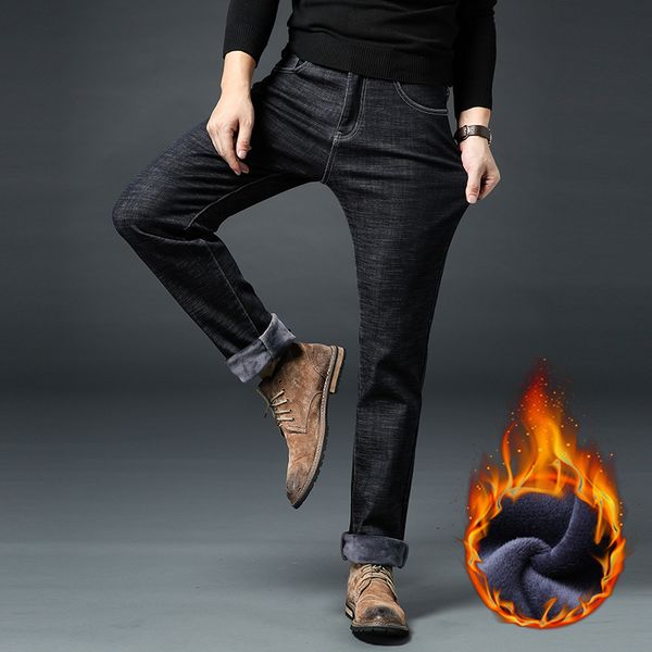 winter warm fleece men's jeans stretch denim thick jean straight male fashion brand cotton pants men large size 35 40 42 44 46, Blue
winter warm fleece men's jeans stretch denim thick jean straight male fashion brand cotton pants men large size 35 40 42 44 46, Blue