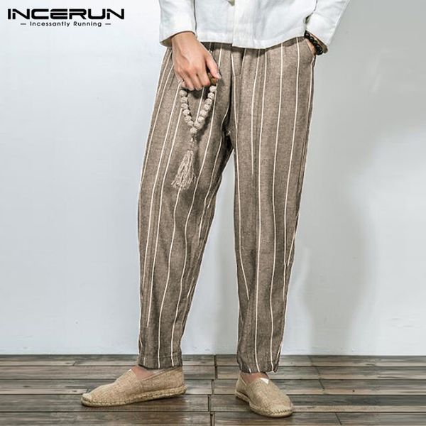 autumn cotton incerun plus size 5xl casual men pant baggy harem pants stripes wide leg long trousers elastic waist male pantalon, Black
autumn cotton incerun plus size 5xl casual men pant baggy harem pants stripes wide leg long trousers elastic waist male pantalon, Black