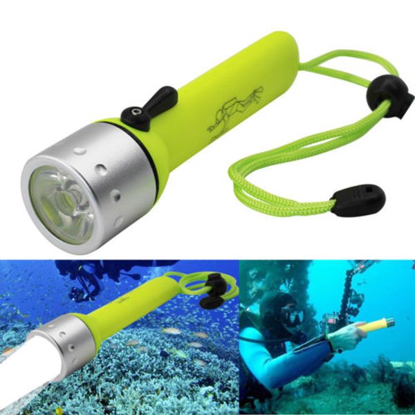 

5000lm xml t6 led diving flashlight waterproof underwater mini flashlights portable hunting torch lamp with wrist strap