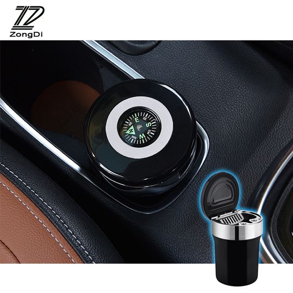

zd 1x car led ashtray multifunctional with compass for juke qashqai j11 j10 s60 xc90 lada granta vesta accessories