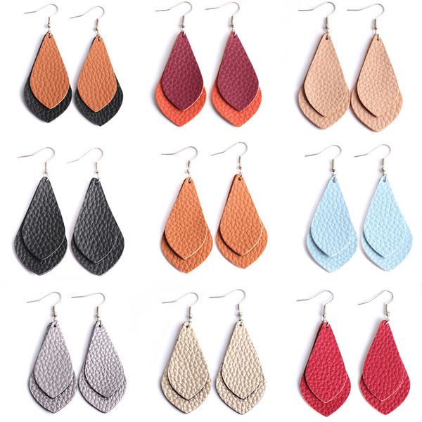 multi layered flat leather earrings for women bohemian personalized handmade leather teardrop dangle earrings fashion jewelry 8*3cm, Silver
multi layered flat leather earrings for women bohemian personalized handmade leather teardrop dangle earrings fashion jewelry 8*3cm, Silver
