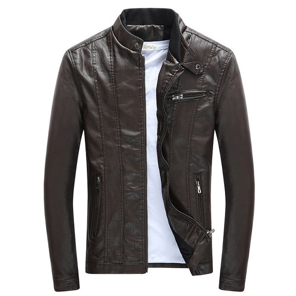 2019 new mens leather jackets classic motorcycle bike cowboy jacket male plus velvet thick coats brand clothing, Black
2019 new mens leather jackets classic motorcycle bike cowboy jacket male plus velvet thick coats brand clothing, Black