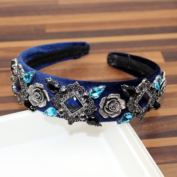 vintage luxury hair accessories navy blue crystal flower headband black rhinestone women hairband for wedding party, Golden;white
vintage luxury hair accessories navy blue crystal flower headband black rhinestone women hairband for wedding party, Golden;white