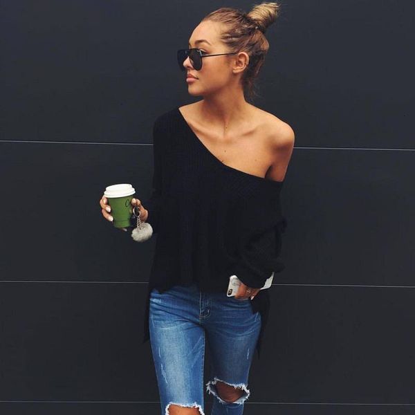 women sweater womens sweaters off shoulder oversized knitted sweater women black pullovers knitwear autumn winter white jumper pull, White;black
women sweater womens sweaters off shoulder oversized knitted sweater women black pullovers knitwear autumn winter white jumper pull, White;black
