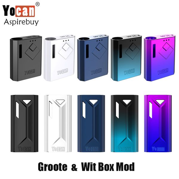 Yocan Wit Yocan Groote Box Mod для 510 резьбового масла Распылитель 500 мАч 10 секунд Разогрев Напряжение испарителя Регулируемый USB-кабель Аутентичные
Yocan Wit Yocan Groote Box Mod для 510 резьбового масла Распылитель 500 мАч 10 секунд Разогрев Напряжение испарителя Регулируемый USB-кабель Аутентичные