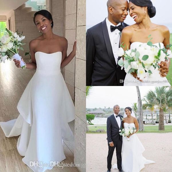 simple mermaid wedding dresses strapless stain with long train boho wedding dress bridal gowns vestidos de soiree robes de, White
simple mermaid wedding dresses strapless stain with long train boho wedding dress bridal gowns vestidos de soiree robes de, White